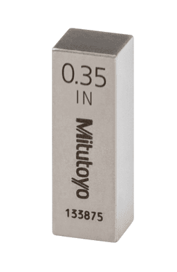 Image of gauge block, inch, inspection cert. bs, grade 1, steel,0,6" .