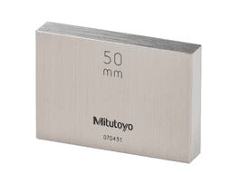 Image of gauge block, metric, inspection cert. iso, grade 2, steel, 50mm .