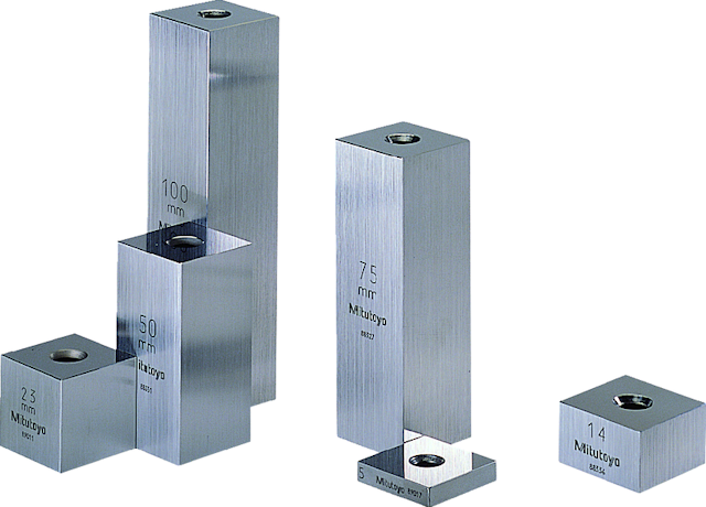 Image of gauge block, metric, inspection cert. iso, grade 1, steel, square type, 2mm .