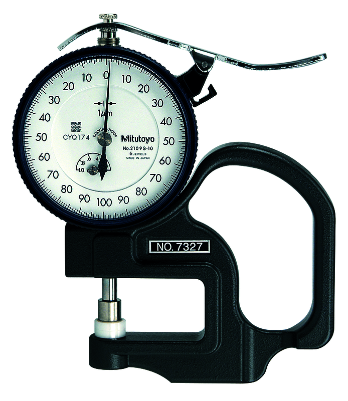 Image of dial indicator thickness gauge 0-20mm,0,01mm, standard .