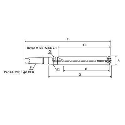 Taper Shank Spade Drill Extra Long Length
