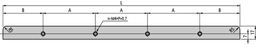 Technical Image of extension base, depth gauge 10" width for up to 12" range .