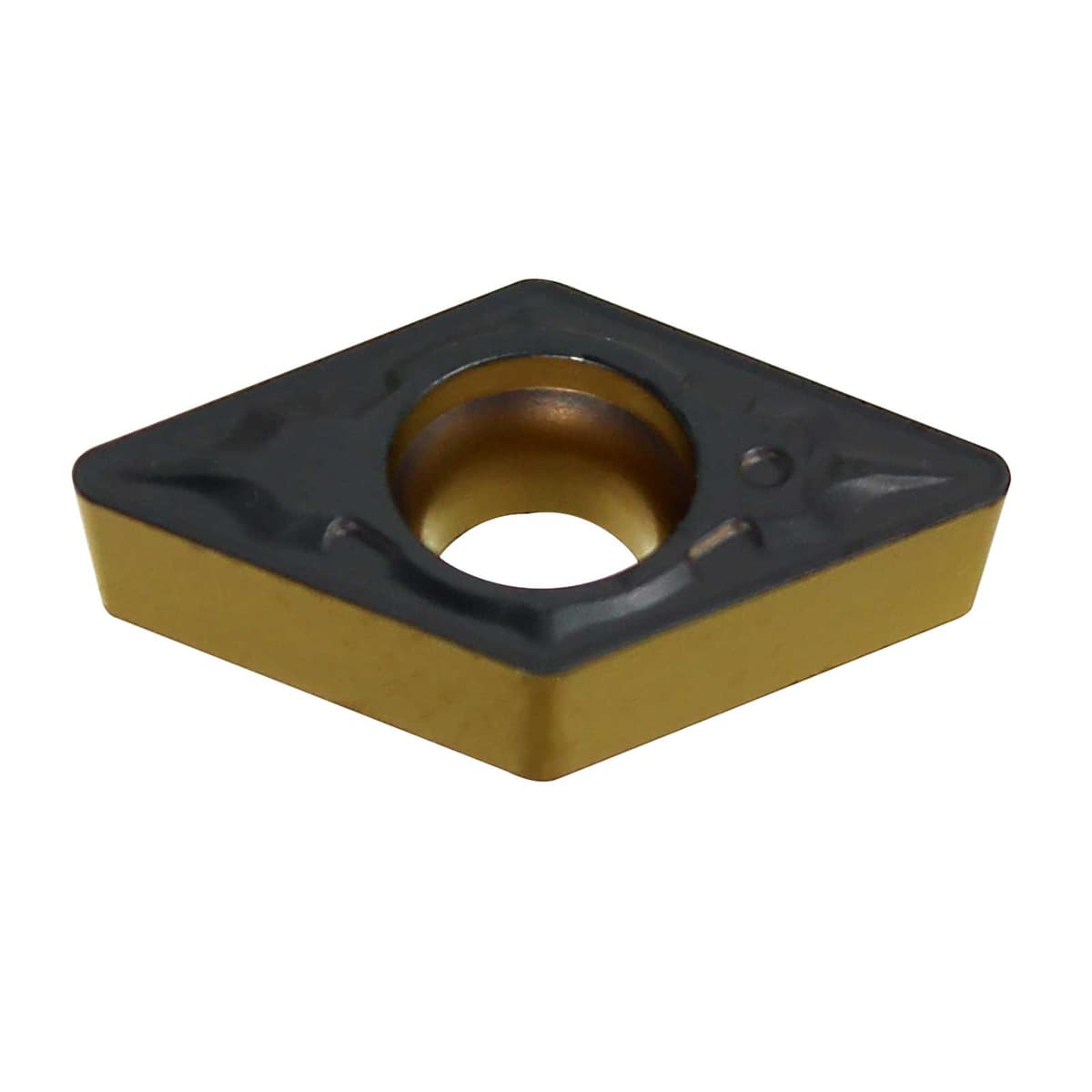 Image of DCMT11T308-KM P2501 positive insert for machining steel.