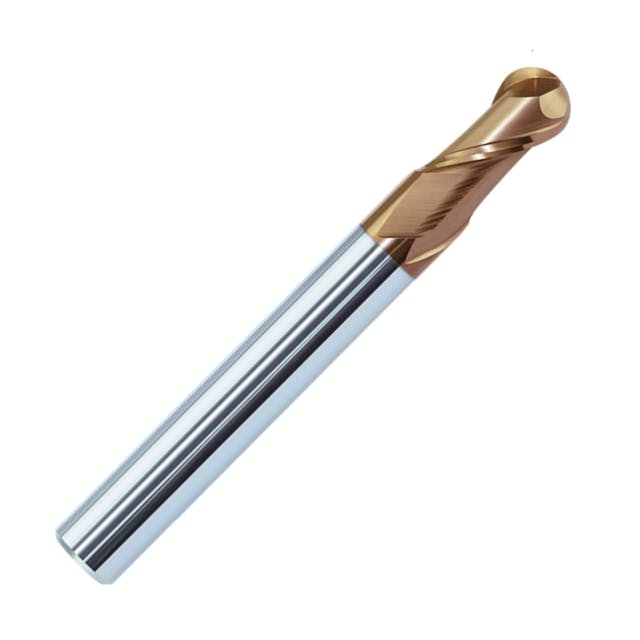 ZCC-CT HM-2B 2 Flute Ball Nose End Mill with Straight Shank