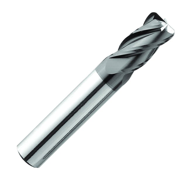 Max-Mill Coated Carbide 4 Flute Corner Radius Long Length End Mill