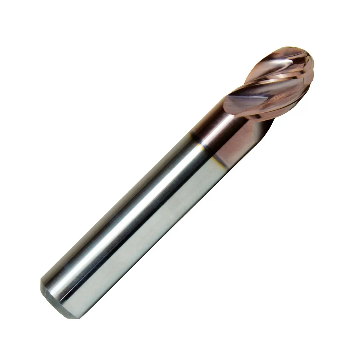 ZCC-CT TM-4B Series 4 Flute KMS405 Coated Carbide Ball Nose End Mill for Titanium & Heat-Resistant Alloy Machining
