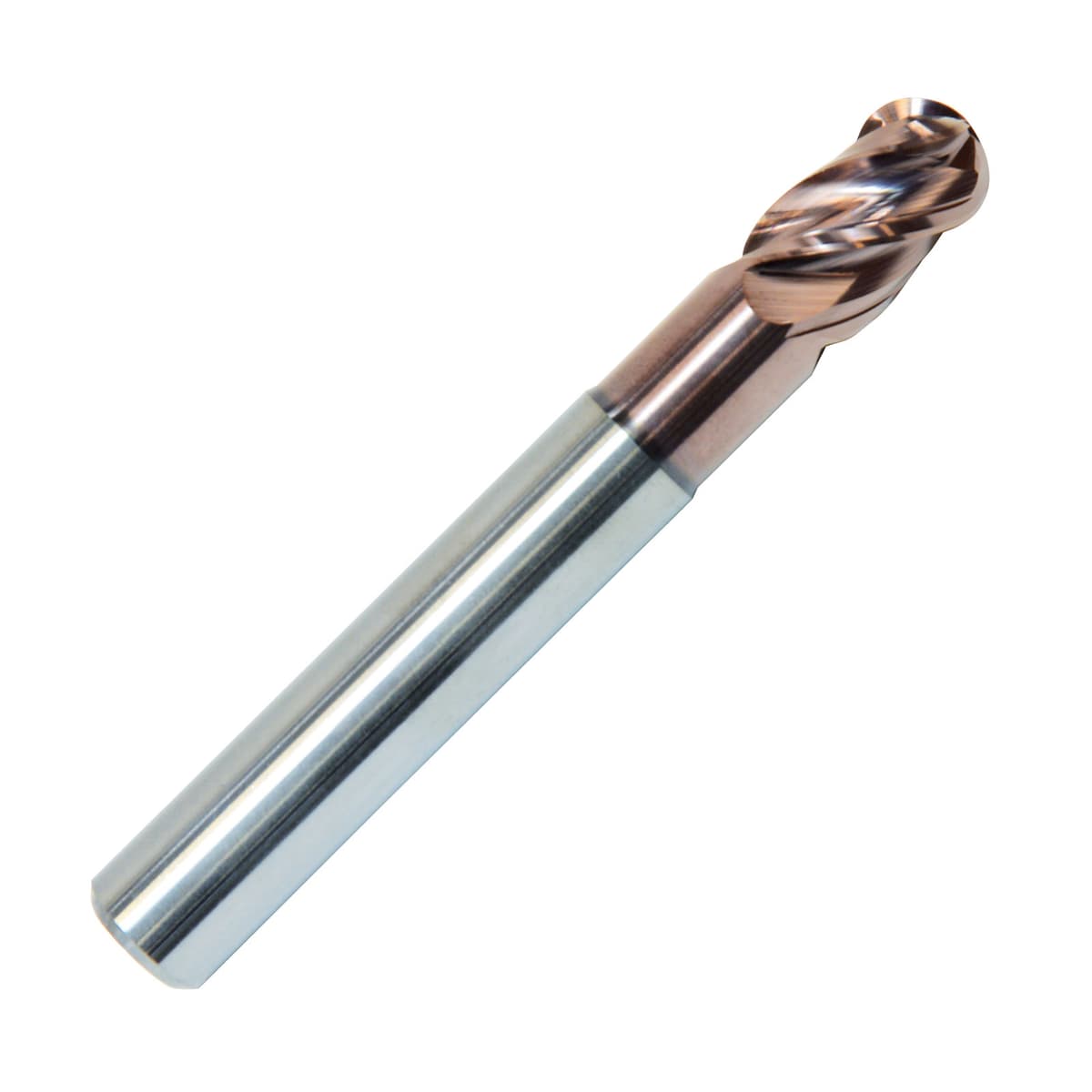 ZCC-CT TM-4BP Series 4 Flute KMS405 Coated Carbide Ball Nose Reduced Neck End Mill for Titanium & Heat-Resistant Alloy Machining