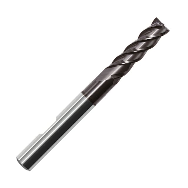 ZCC-CT UM-4ELP-W 4 Flute Long Length Weldon Shank AlCrN Coated High Performance Variable Helix Solid Carbide End Mill