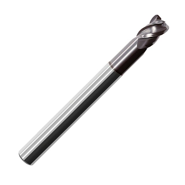 ZCC-CT UM-4RFP Series 4 Flute Short Cutting Edge Corner Radius AlCrN Coated High Performance Variable Helix Solid Carbide End Mill