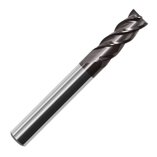 ZCC-CT UM-4RL 4 Flute Long Length Corner Radius AlCrN Coated High Performance Variable Helix Solid Carbide End Mill