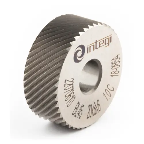 Image of 45° left hand form knurl with dimensions 25x10x15/11 from Integi