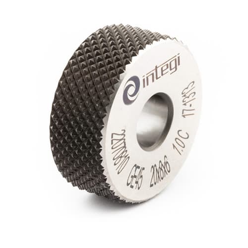 Image of 45° upwards cross form knurl with dimensions 10x5x4 from Integi