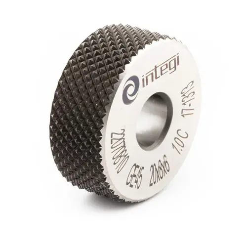 Image of 45° upwards cross form knurl with dimensions 20x10x6 from Integi