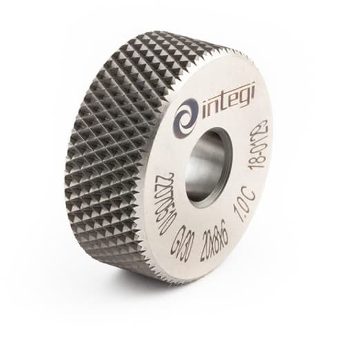 Image of 30° downwards cross form knurl with dimensions 25x10x8 from Integi