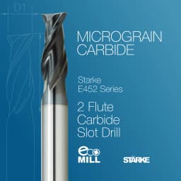 Starke e452 2 flute carbide slot drill top level product overview.