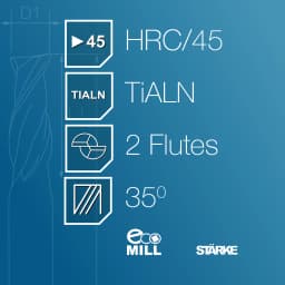 Starke e452 2 flute carbide slot drill main product performance features.