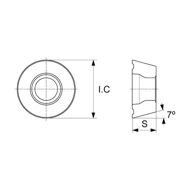 RCMT Positive Turning Insert (KA9000 Universal Grade) Technical Drawing