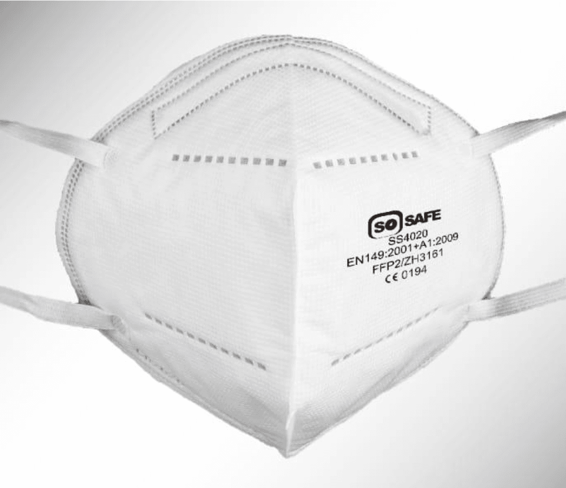 FFP2 fold flat respirator (Supplied in packs of 20)