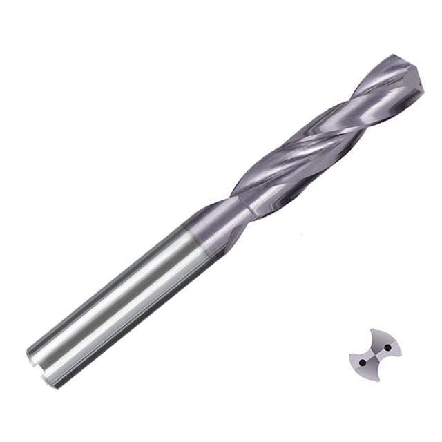 ZCC-CT 1534SP03C SP Series Solid Coated Carbide Through Coolant Twist Drill for General Purpose Drilling - 3xD Stub Drill.