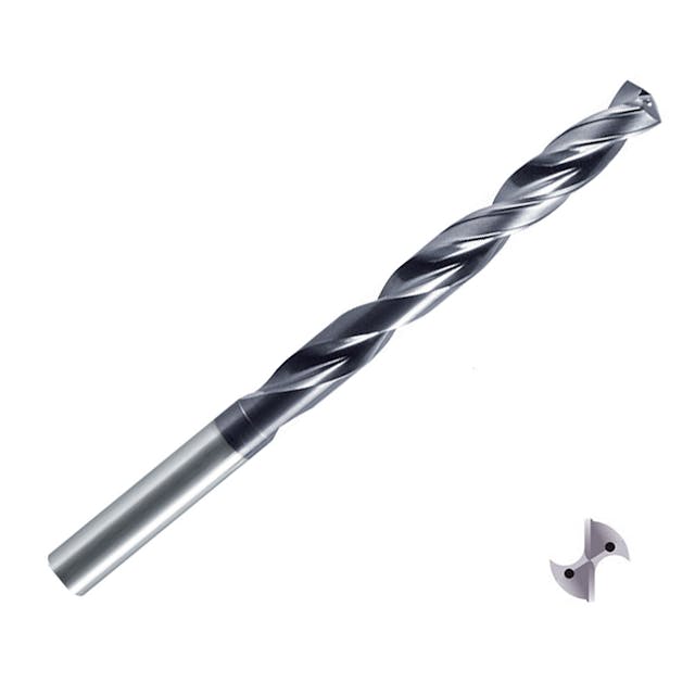 ZCC-CT 1588SL10C SL Series Solid Coated Carbide Through Coolant Twist Drill for General Purpose Drilling - 10xD Long Series.