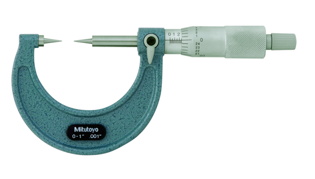 Image of point micrometer with hardened tip 0-1", 15¬∞ tip .