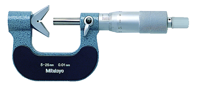 Image of 3 flute v-anvil micrometer 10-25mm .