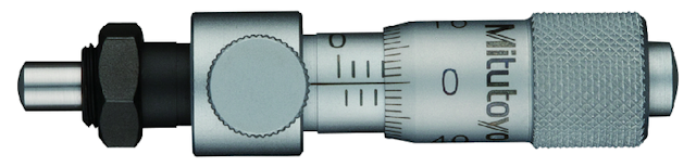Image of micrometer head locking screw type 0-6,5mm, clamp nut, spherical spindle .