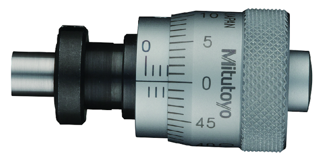 Image of micrometer head, large thimble type thimble d=20mm, 0-6,5mm, clamp nut .