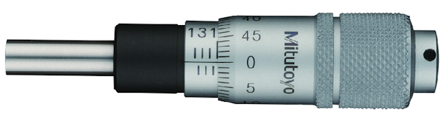 Image of micrometer head, small standard type 0-13mm, rev. reading .