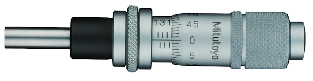 Image of micrometer head, small standard type 0-13mm, spindle lock, rev. reading .