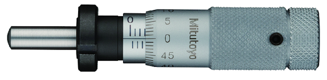 Image of micrometer head zero adjustable 0-13mm, clamp nut, spherical spindle .