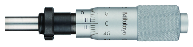 Image of micrometer head carbide-tipped 0-15mm, clamp nut .