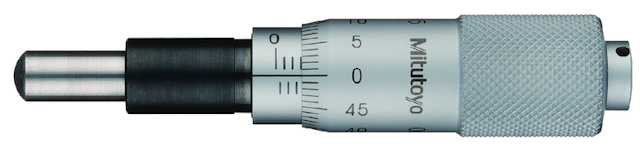 Image of micrometer head carbide-tipped 0-15mm, spherical spindle .