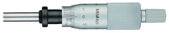 Image of micrometer head, medium-sized standard 0-25mm, clamp nut,0,001mm .