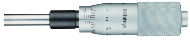 Image of micrometer head, medium-sized standard 0-25mm, w/o ratched stop .