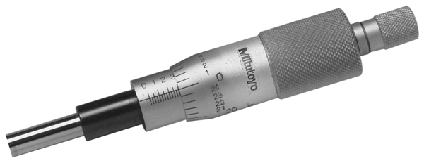 Image of micrometer head, medium-sized standard 0-1" .