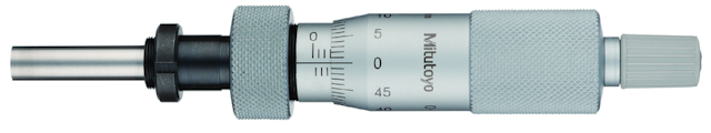 Image of micrometer head, medium-sized standard 0-25mm, clamp nut, spindle lock .