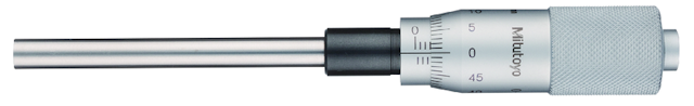 Image of micrometer head, medium-sized standard 0-25mm, long spindle .