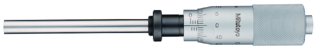 Image of micrometer head, medium-sized standard 0-25mm, clamp nut, long spindle .