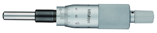 Image of micrometer head, medium-sized standard 0-25mm, spherical spindle .