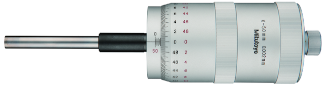 Image of micrometer head, large thimble 49mm 0-50mm, bidirectional .