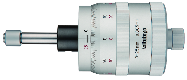 Image of micrometer head xy-stage, thimble 49mm 0-25mm, y-axis .