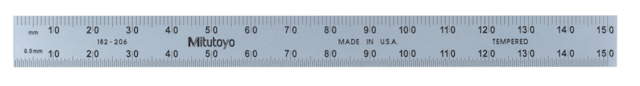 Image of steel rule, fully-flexible rule 150mm/6", metric/inch .