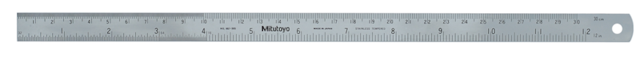 Image of steel rule, semi-flexible rule 300mm/12", metric/inch .