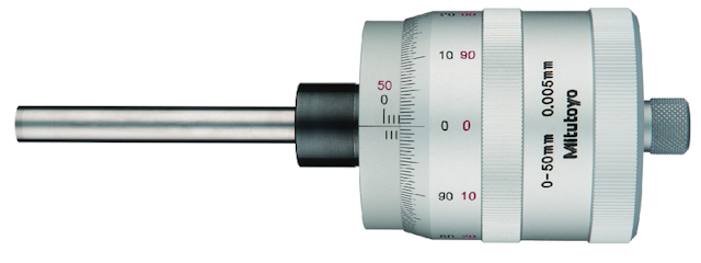 Image of micrometer head non-rotating spindle 0-50mm, 1mm/rev., bidirectional .