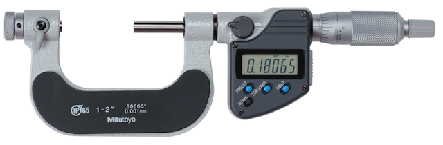 Image of digital screw thread micrometer ip65 inch/metric, 1-2" .