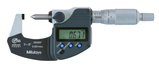 Image of digital crimp height micrometer ip65 inch/metric, 0-0,8" .