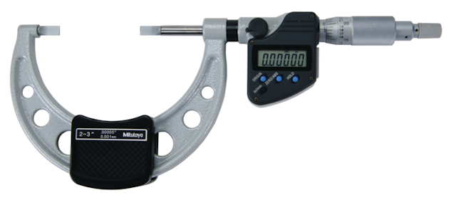 Image of digital blade micrometer, blade=0,75mm inch/metric, 2-3" .