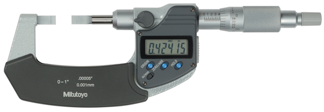 Image of digital blade micrometer, blade=0,4mm inch/metric, 0-1" .