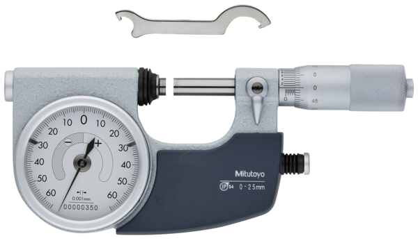 Image of indicating micrometer with button right 0-25mm .